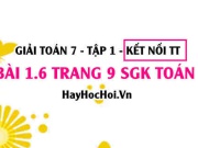 Giải bài 1.6 trang 9 Toán 7 Tập 1 SGK Kết nối tri thức